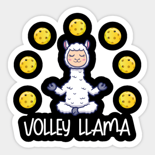 Pickleball Gifts The Volley Llamas Funny Pickleball Sticker